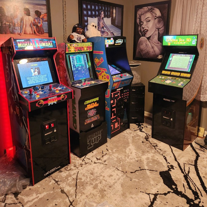 トップス ARCADE GAME TEE BLK Amazon.com: Arcade1Up Golden Tee Arcade Machine 3D Edition : Video